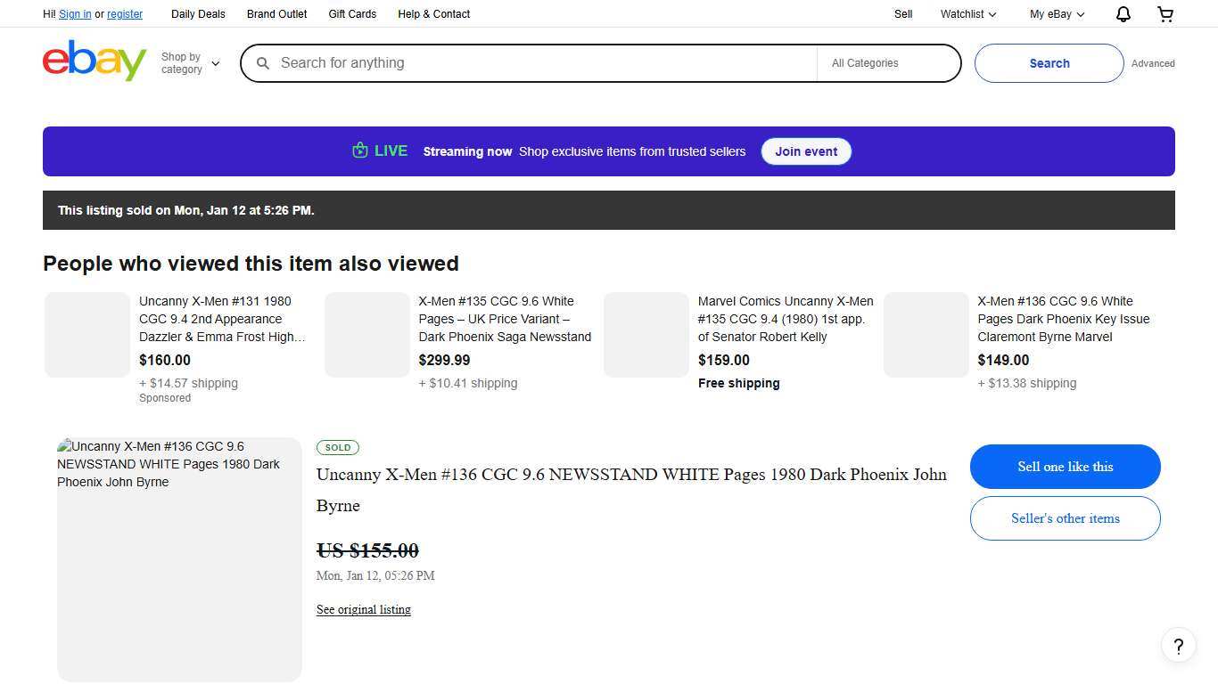 Uncanny X-Men #136 CGC 9.6 NEWSSTAND WHITE Pages 1980 Dark Phoenix John Byrne eBay